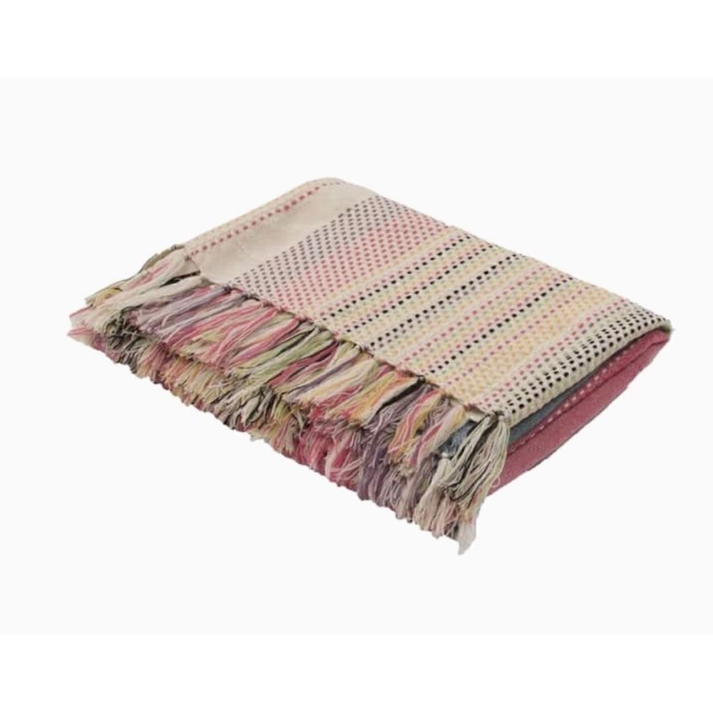 NWT Jaipur Posy Multicolor Acrylic Throw Blanket  51”x 71” Made In India